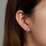 Turquoise Twist Hoop Earrings