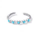 Turquoise Twist Open Ring