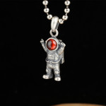 Astronaut Retro Pendant 925 Sterling Silver Personalized Creative Pendant