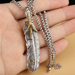 Eagle Claw Feather Retro Pendant 925 Sterling Silver Personalized Creative Pendant
