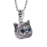 Cute Cat Retro Pendant 925 Sterling Silver Personalized Creative Pendant