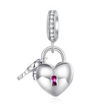 Heart Lock & Key Dangle Charm