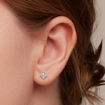 Simple Square Zircon Ear Studs Earrings