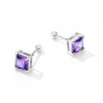 Purple Sugare Zircon Earrings