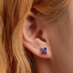 Purple Sugare Zircon Earrings
