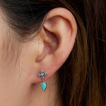 Cross Turquoise Earrings