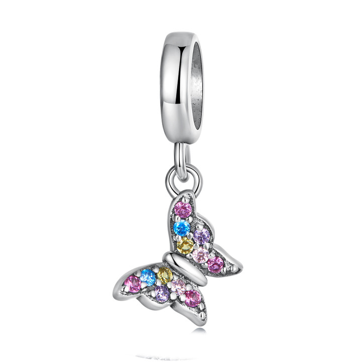 Colorful Butterfly Dangle Charm