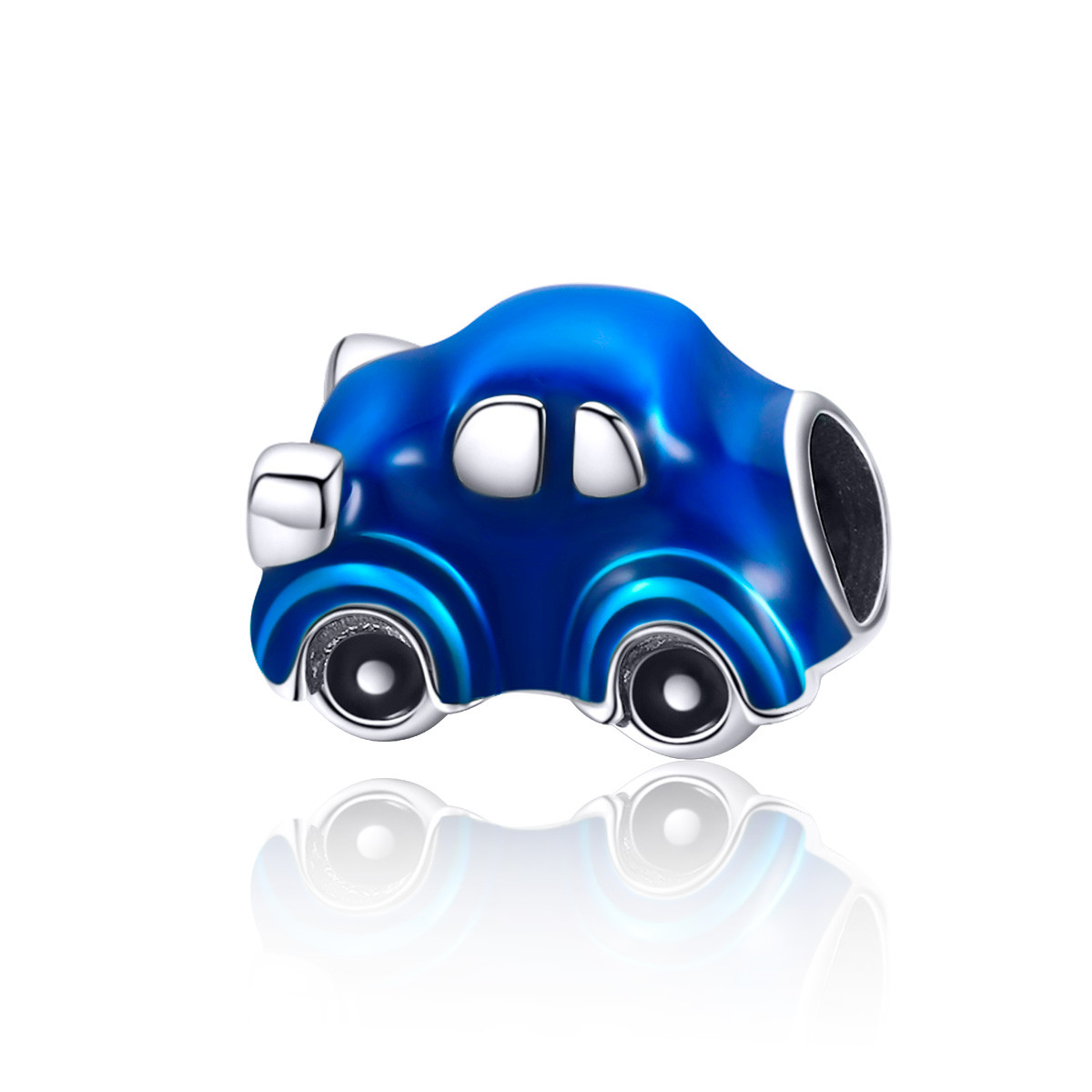Blue Retro Car Charm