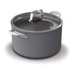 Ninja Foodi NeverStick Premium Hard-Anodized 8-Quart Stock Pot with Glass Lid, Slate Grey, C30480