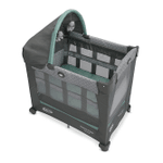 Graco Travel Lite Crib, Travel Crib Converts from Bassinet to Playard, Manor