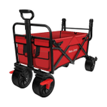 Beau Jardin Folding Wagon Cart With Brakes Free Standing, Red