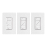 Lutron Caseta Smart Home Dimmer Switch, 3 Count (PD-6WCL-WH-3-A)