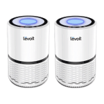 Levoit Air Purifier For Home Smokers Allergies And Pets Hair 2Pack, White