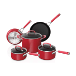 Ninja C28000 8-Piece Cookware Set Foodi NeverStick Vivid, Nonstick, Crimson Red