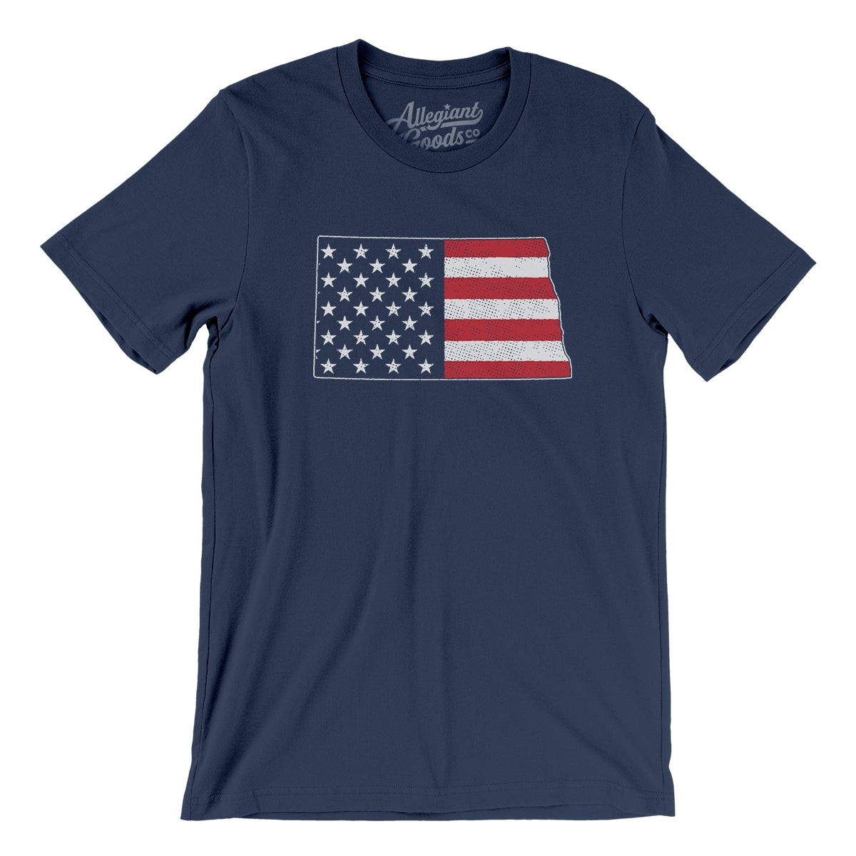 North Dakota American Flag Men/Unisex T-Shirt
