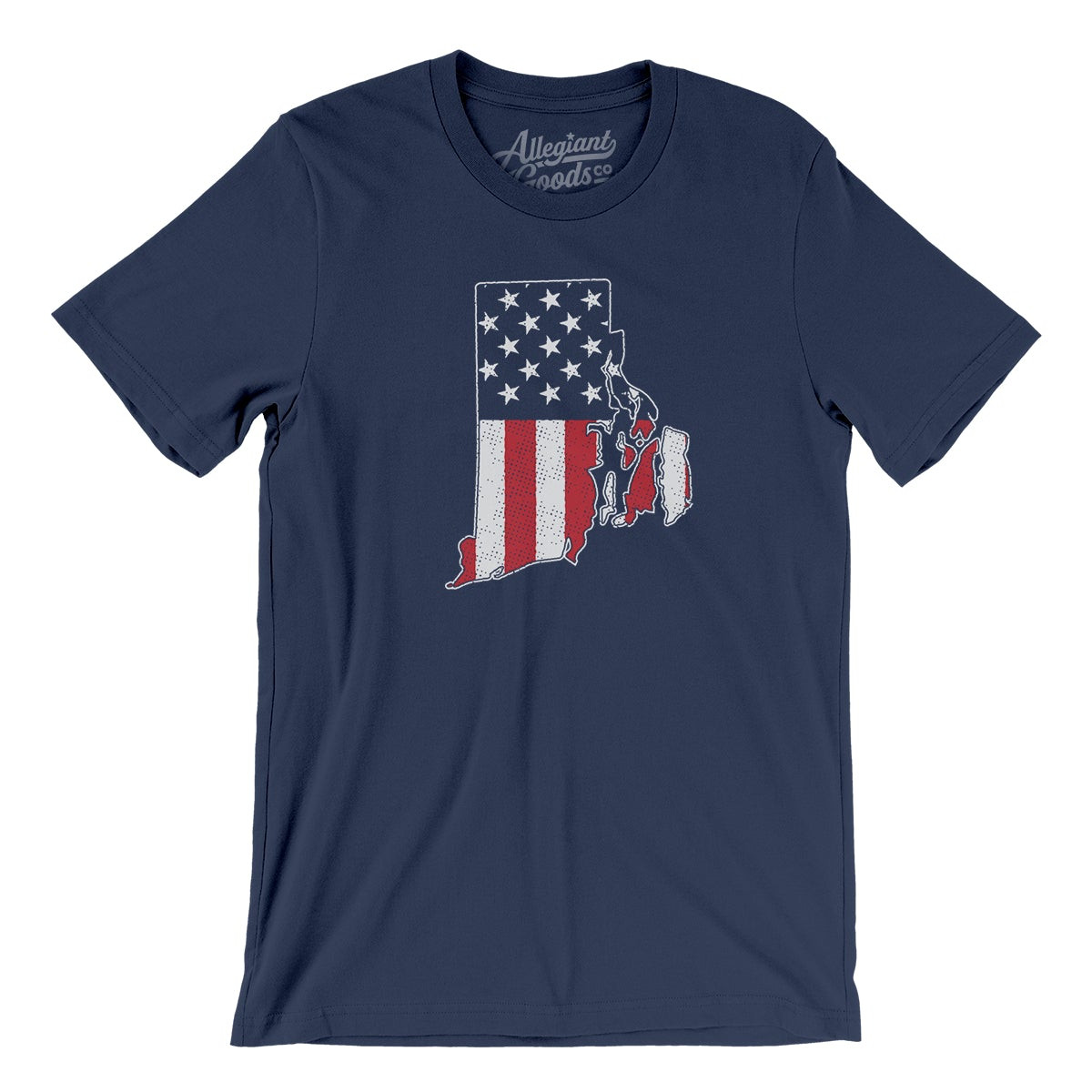 Rhode Island American Flag Men/Unisex T-Shirt