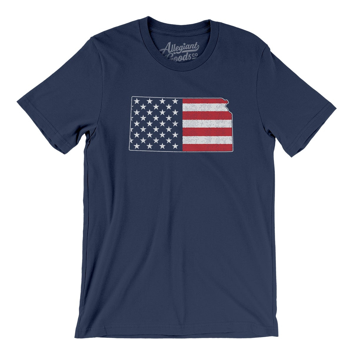 Kansas American Flag Men/Unisex T-Shirt