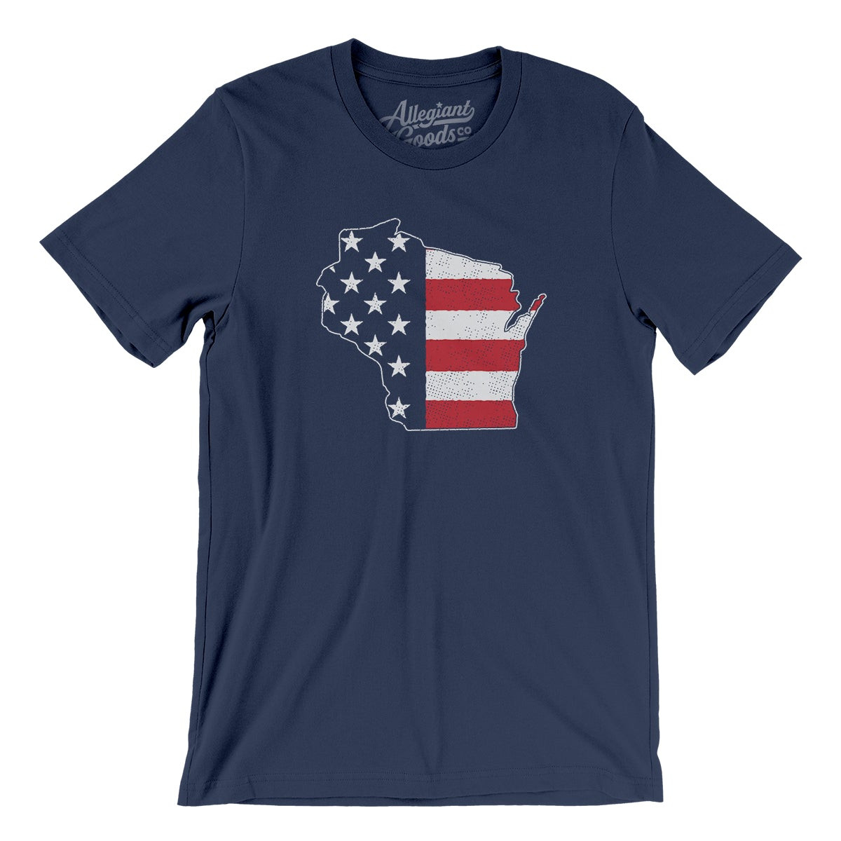 Wisconsin American Flag Men/Unisex T-Shirt