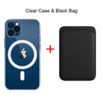 For Magsafe Magnetic Wireless Charging Case For iPhone 13 12 11 Pro Max Mini Back Leather Wallet Card XR XS Max 8 7 Plus SE 2020