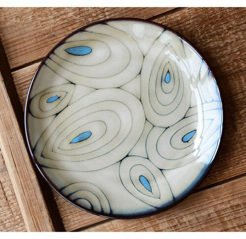 1Pcs Kiln glaze hand-painted flowers ceramic plate tableware square plate steak salad fruit cake sushi storage decorative plate