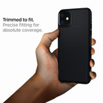 Spigen Liquid Air Case for iPhone 11 - Cross Texture Flexible Soft TPU Anti-Slip Lightweight Matte Black