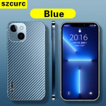 High luxury  titanium metal bumper carbon fiber  For iPhone 13 Pro Max Phone case Kevlar sense New anti-fall 12 protective cover