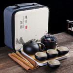 Portable Ceramic Teaware Set Chinese Kung Fu Teaset Teapot Travel Teaware With Bag Gaiwan Tea Cups Of Tea Ceremony Designer Cups