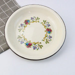 European and American thick enamel plate classic printed  dish cold   20/22/24/26 cm large  tableware