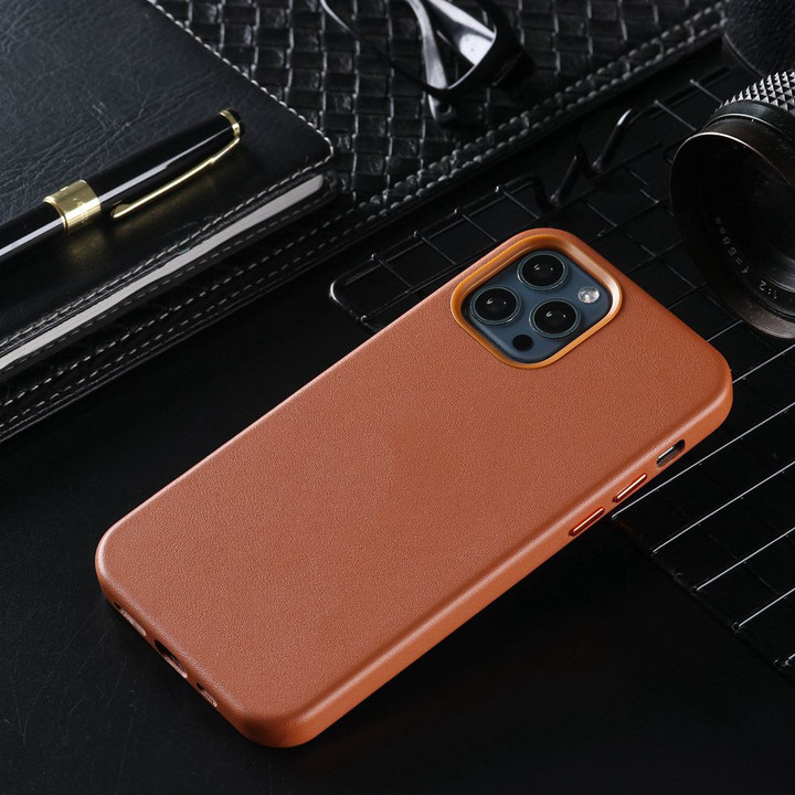 Luxury Original  Leather For Magsafe Phone Case for iPhone 13 Pro Max 12 Pro Max Mini With Box Cover Cases
