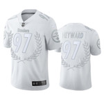 Steelers White Cameron Heyward #97 Platinum Limited Jerseyn Men's Jersey