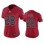 Falcons Mike Davis #28 Color Rush Limited Red Jersey, Women