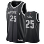 Detroit Pistons Derrick Rose #25 City Men's Nba Jersey