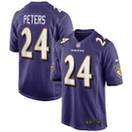 Marcus Peters Baltimore Ravens Game Jersey - Purple