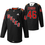 Anaheim Ducks Trevor Zegras 2022 Angels Night Black #46 Jersey Practice