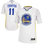 Men's Male Klay Thompson Golden State Warriors #11 2014-15 New Swingman White Nba Jersey With Sleeves Nba Jersey