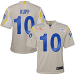 Super Bowl LVI Champions Los Angeles Rams Cooper Kupp #10 Bone Youth's Jersey