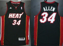 قز رحلات Miami Heat #34 Ray Allen Revolution 30 Swingman Black Jersey Nba قز رحلات