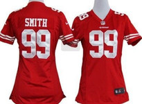علاج تصلب الرقبة Nike San Francisco 49Ers #99 Aldon Smith Red Game Womens Jersey ... علاج تصلب الرقبة