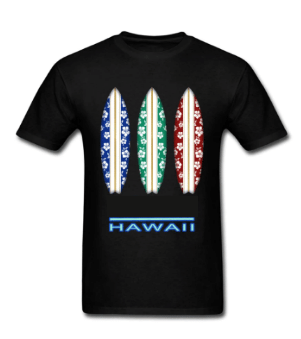 Hawaii Surfboards T-shirt For Men Summer Clothes Cotton T-shirt