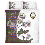 Bethune Clan Badge Thistle White Bedding Set