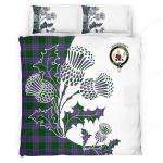 Elphinstone Clan Badge Thistle White Bedding Set