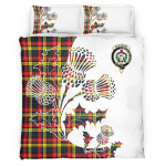 Buchanan Clan Badge Thistle White Bedding Set