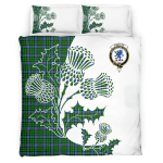 Forsyth Clan Badge Thistle White Bedding Set