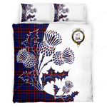 Home Clan Badge Thistle White Bedding Set