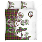 Macdonald Ranald Clan Badge Thistle White Bedding Set