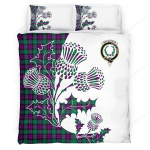 Macarthur Clan Badge Thistle White Bedding Set
