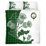 Kinnear Clan Badge Thistle White Bedding Set