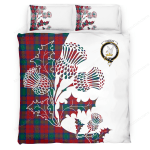 Lindsay Clan Badge Thistle White Bedding Set