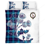 Maccorquodale Clan Badge Thistle White Bedding Set