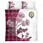 Little Clan Badge Thistle White Bedding Set